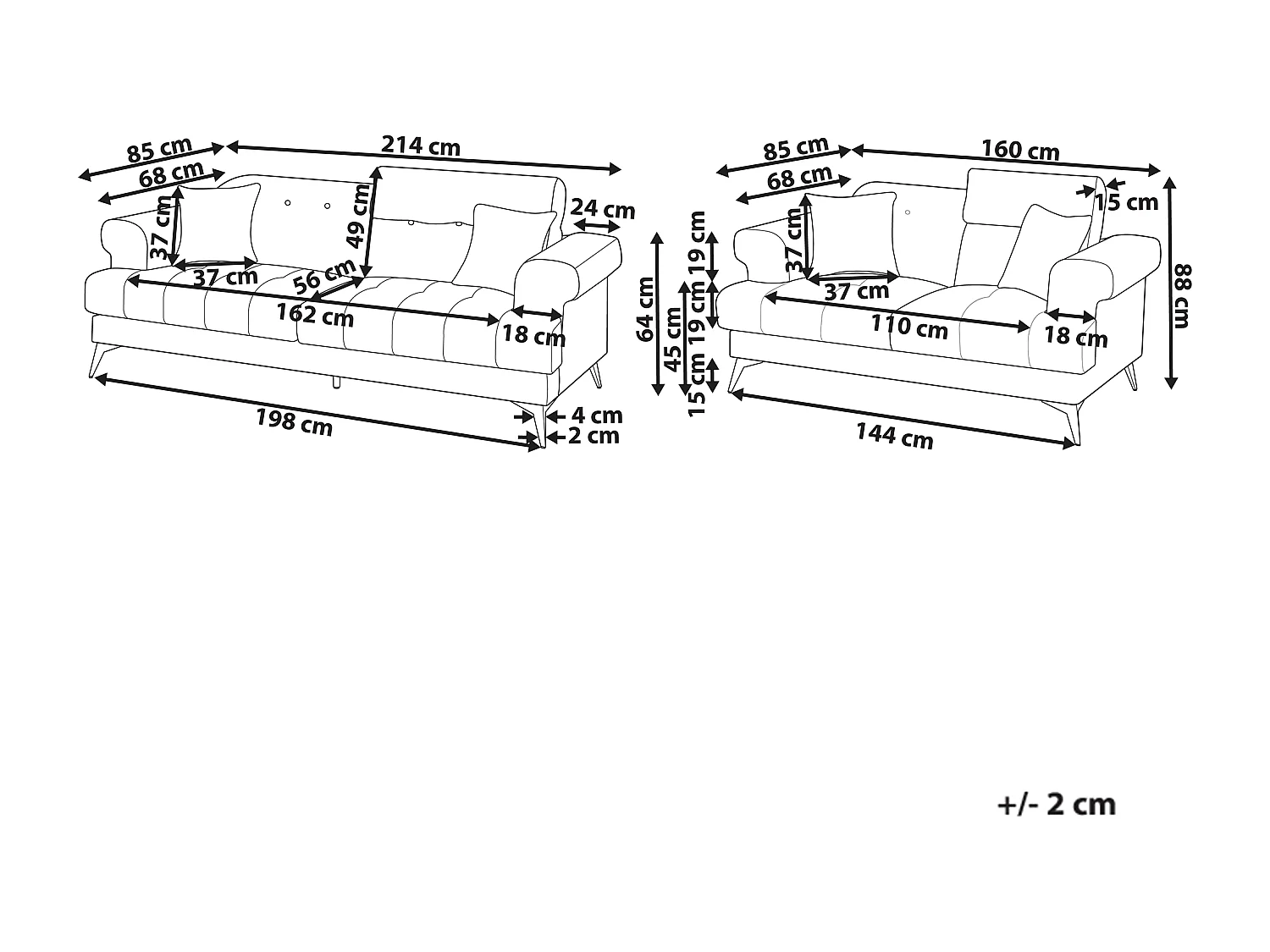Komplet wypoczynkowy SKIVE Jasnobrązowy dla 5 osób