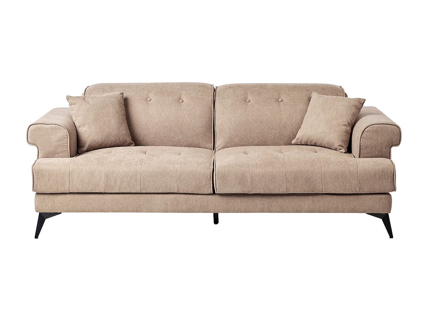 Conjunto de sala de estar SKIVE Tecido Castanho claro 5 lugares