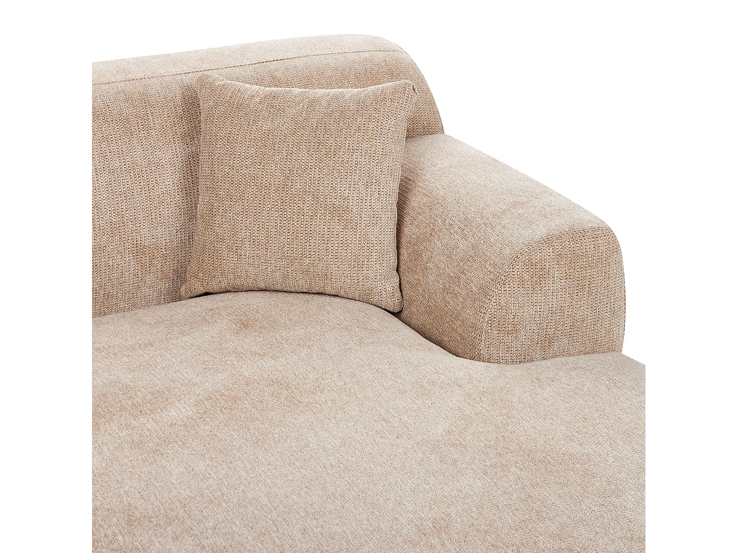 Ecksofa HOLT Stoff Beige 3-Sitzer linksseitig