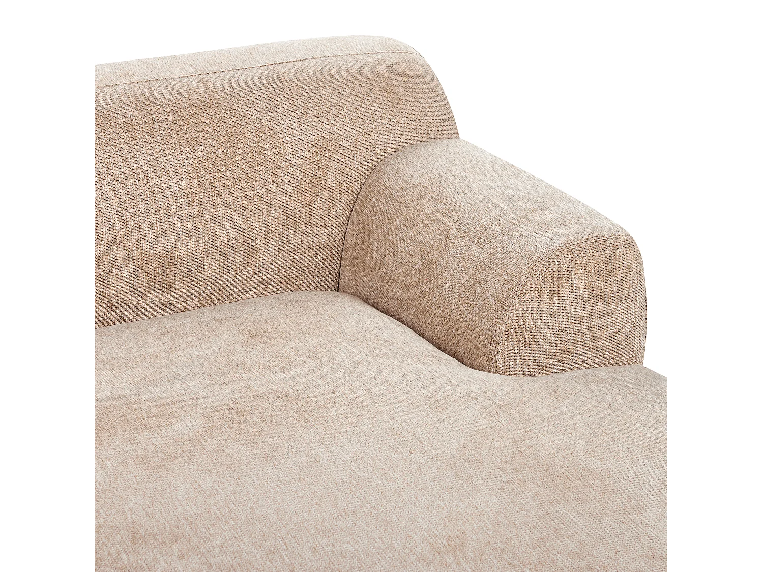 Ecksofa HOLT Stoff Beige 3-Sitzer linksseitig