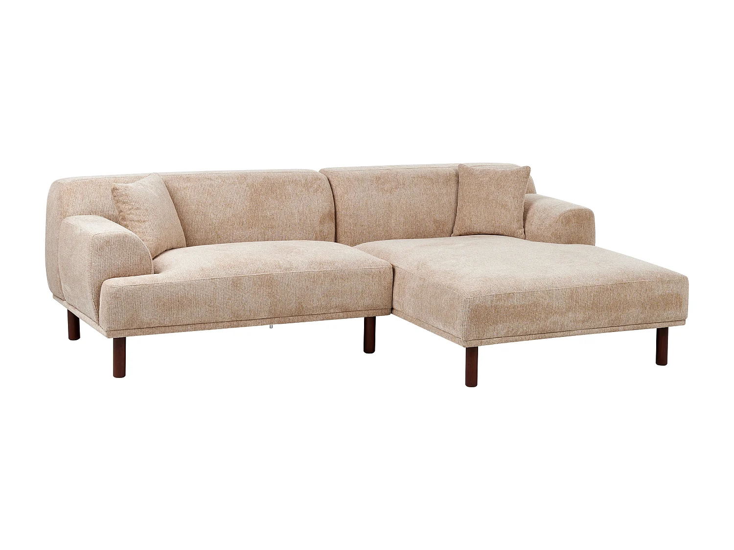 Divano angolare HOLT Tessuto Beige 3 posti Lato Sinistro