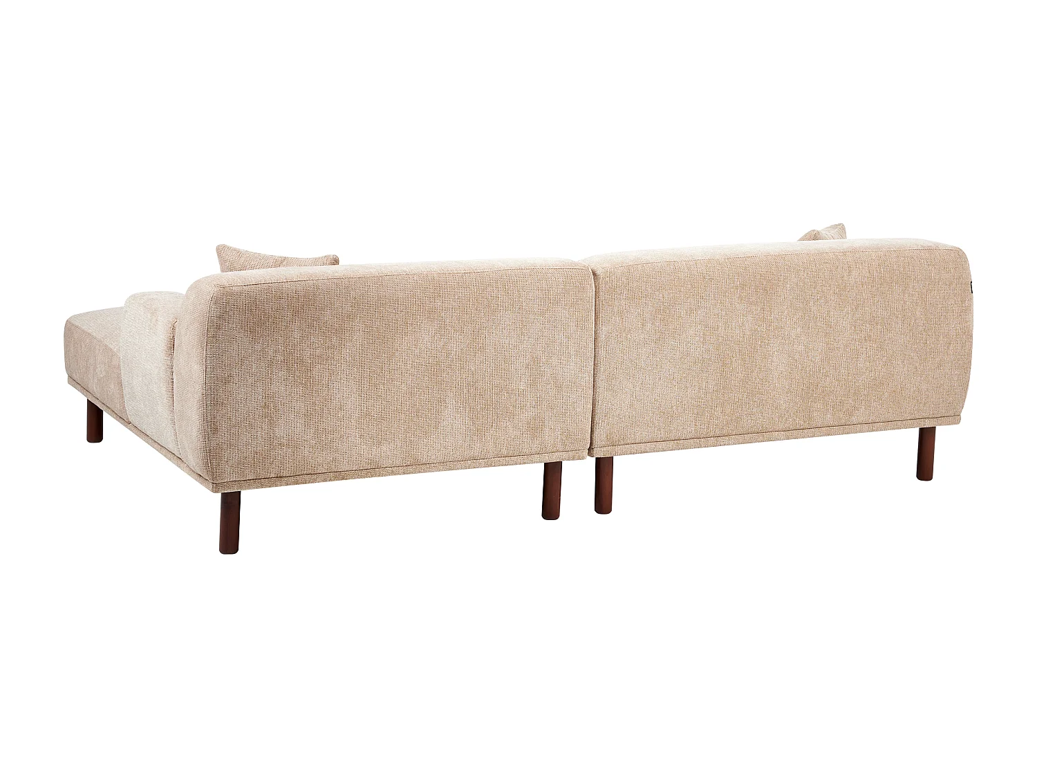 Divano angolare HOLT Tessuto Beige 3 posti Lato Sinistro