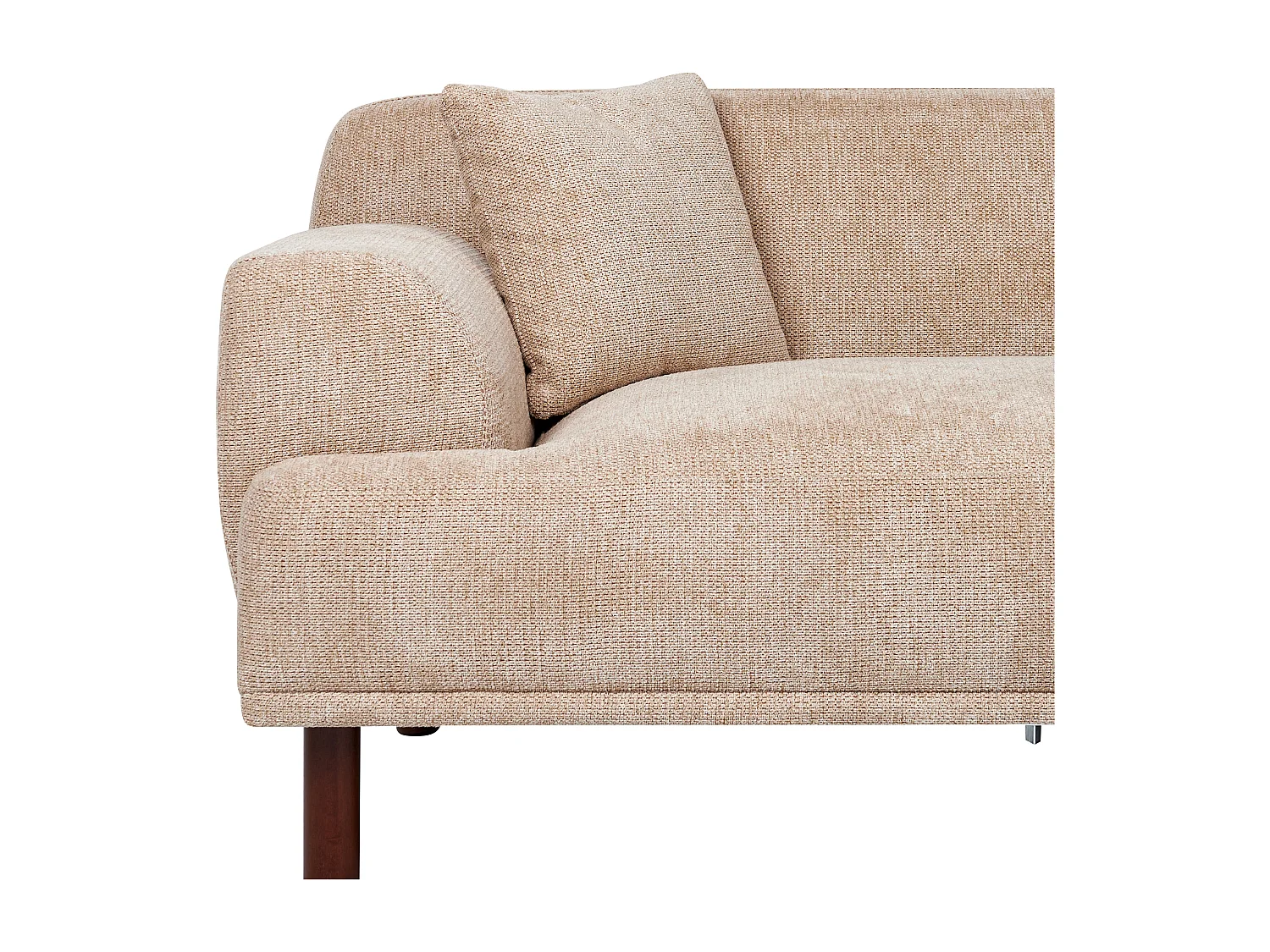 Divano angolare HOLT Tessuto Beige 3 posti Lato Sinistro