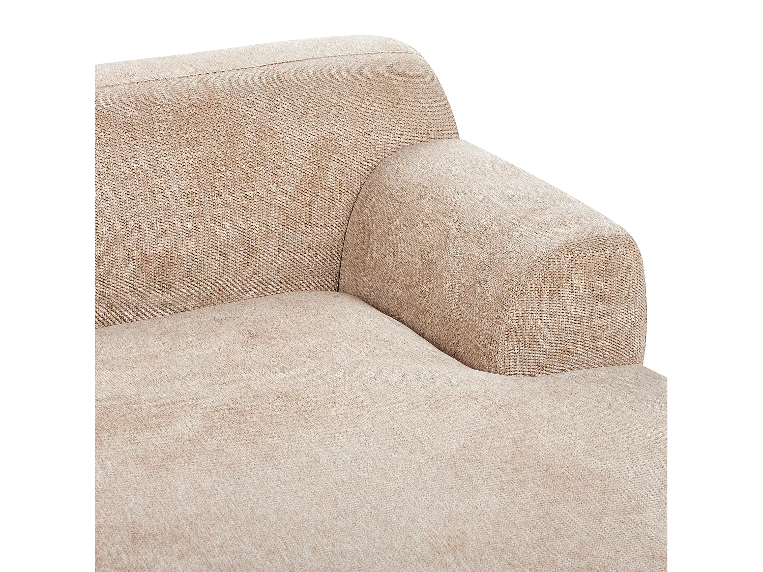 Divano angolare HOLT Tessuto Beige 3 posti Lato Sinistro