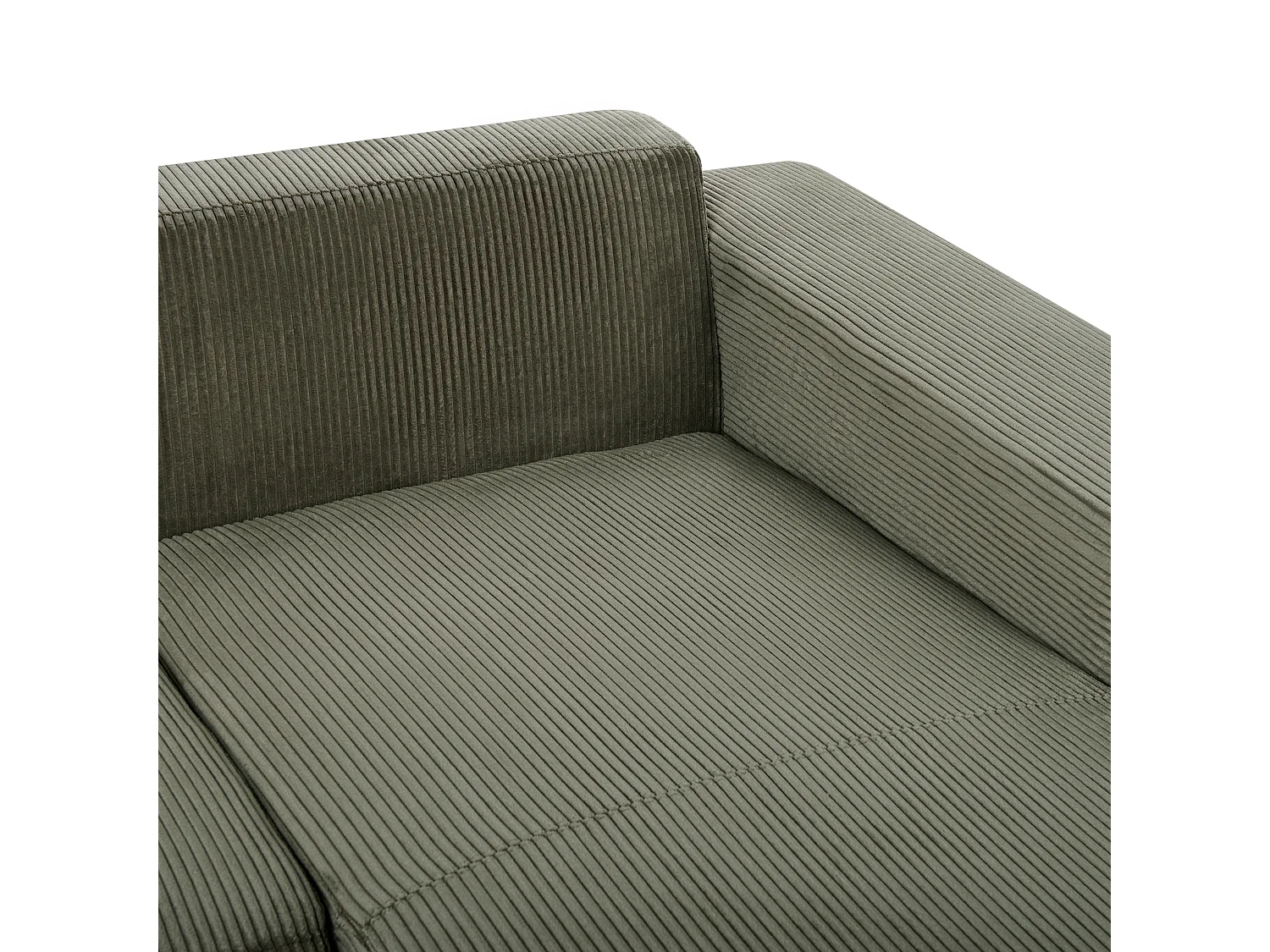 Narożnik LUNGO Sztruks Zielony dla 4 osób Lewostronny