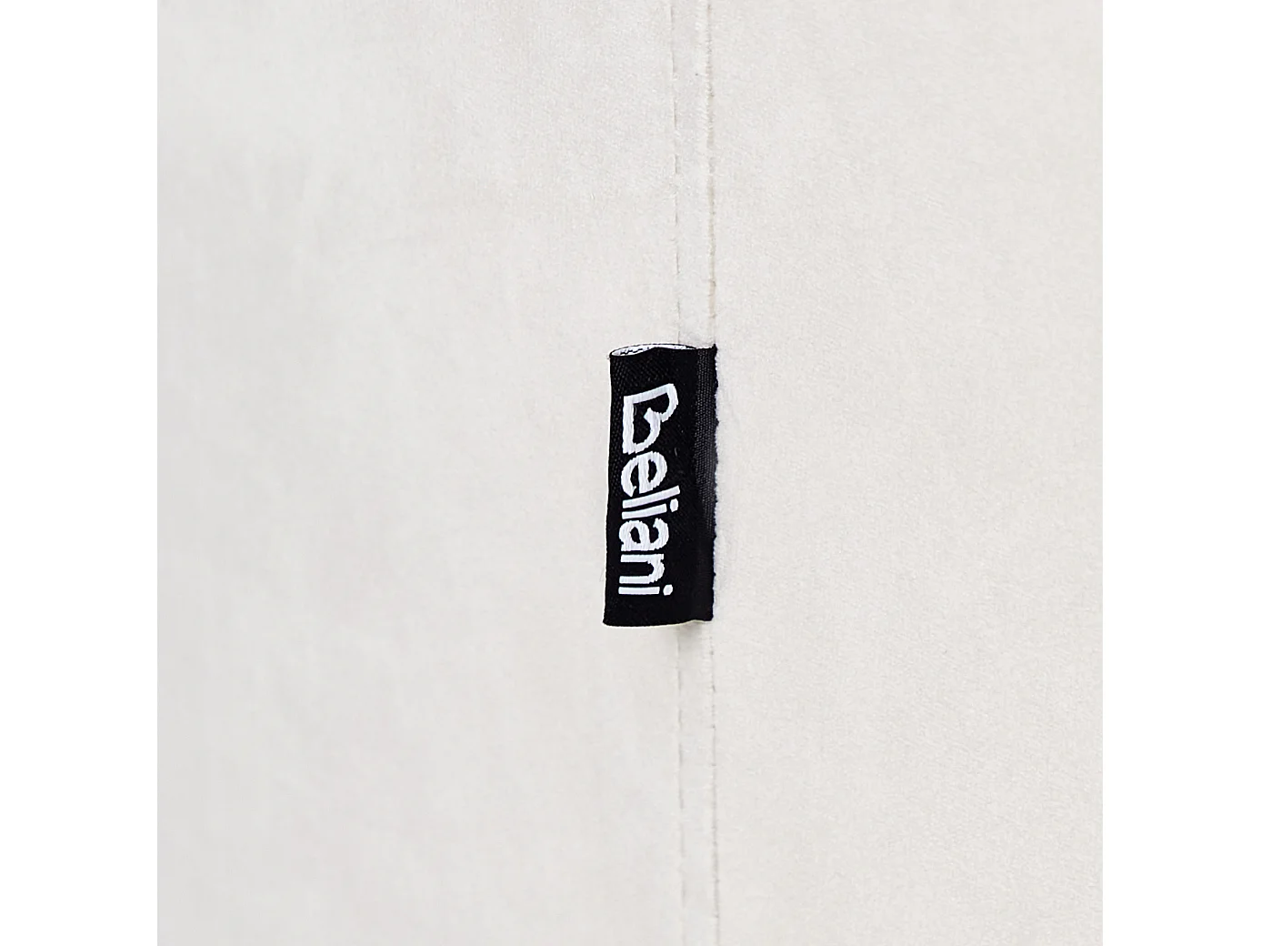 3er Sofa Samt beige gebogen oval mit schwarzen Metallbeinen Retro Glamourös Savar