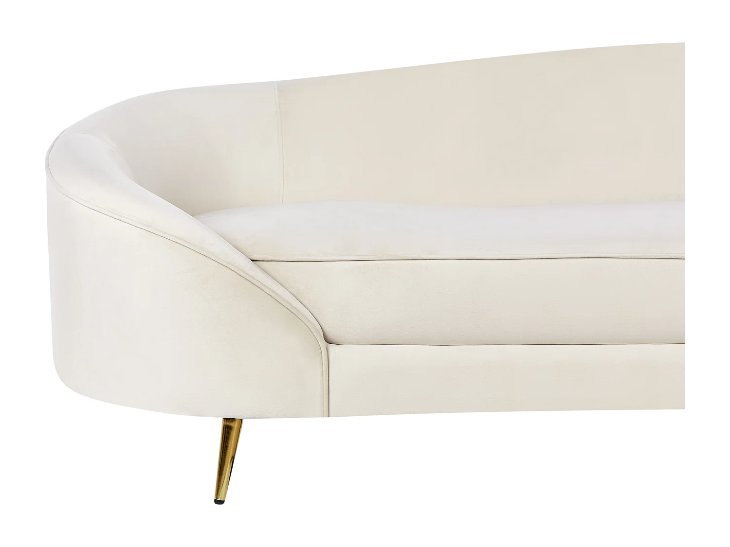 Divano SAVAR Velluto Beige chiaro 3 posti