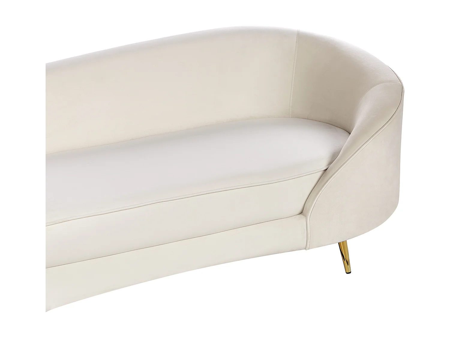 Divano SAVAR Velluto Beige chiaro 3 posti