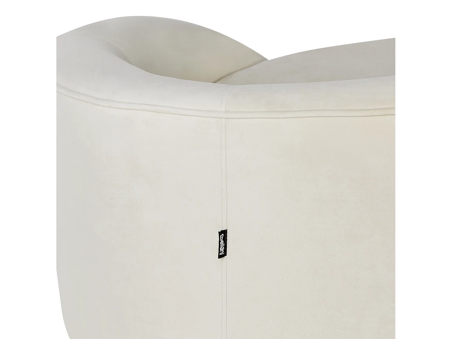 Divano SAVAR Velluto Beige chiaro 3 posti