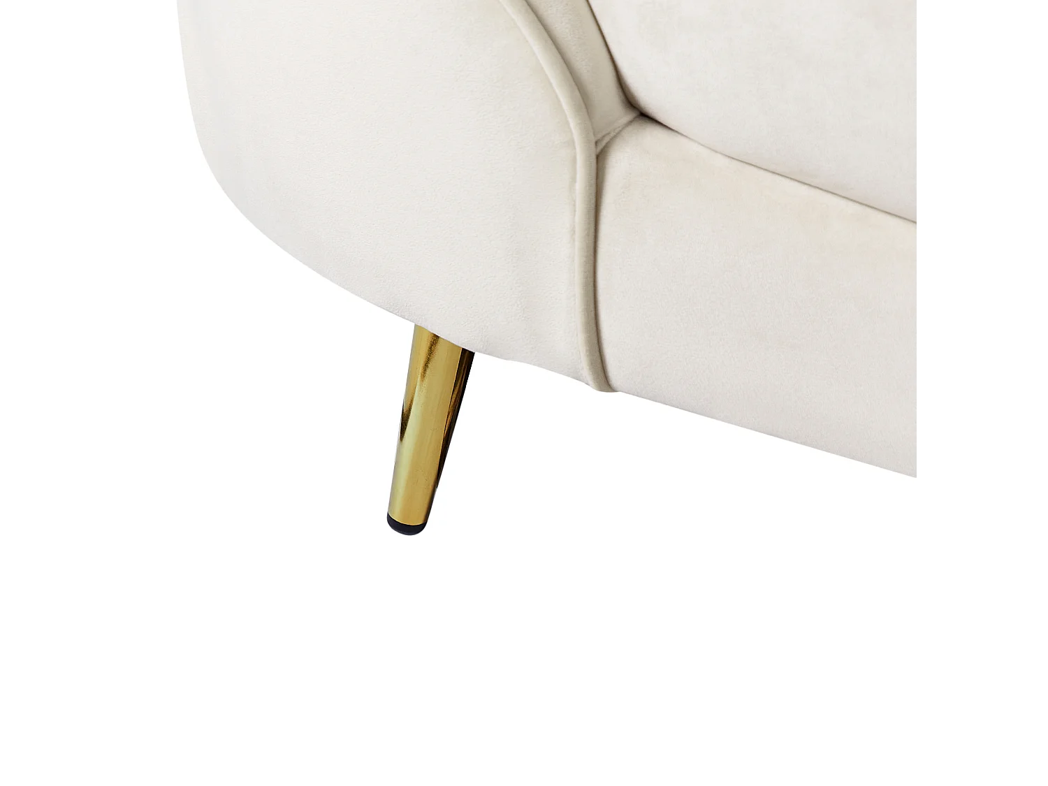 Canapé 3 places SAVAR Velours Beige clair