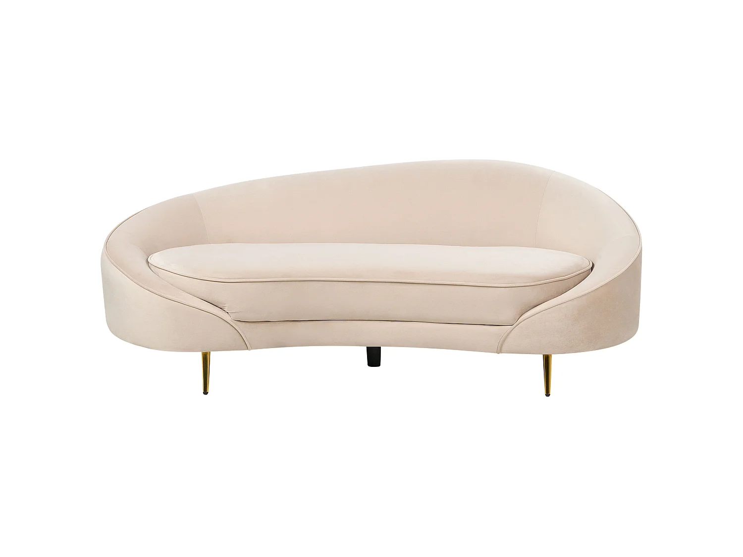 Sofa 2 Seater SAVAR Velvet Light Beige