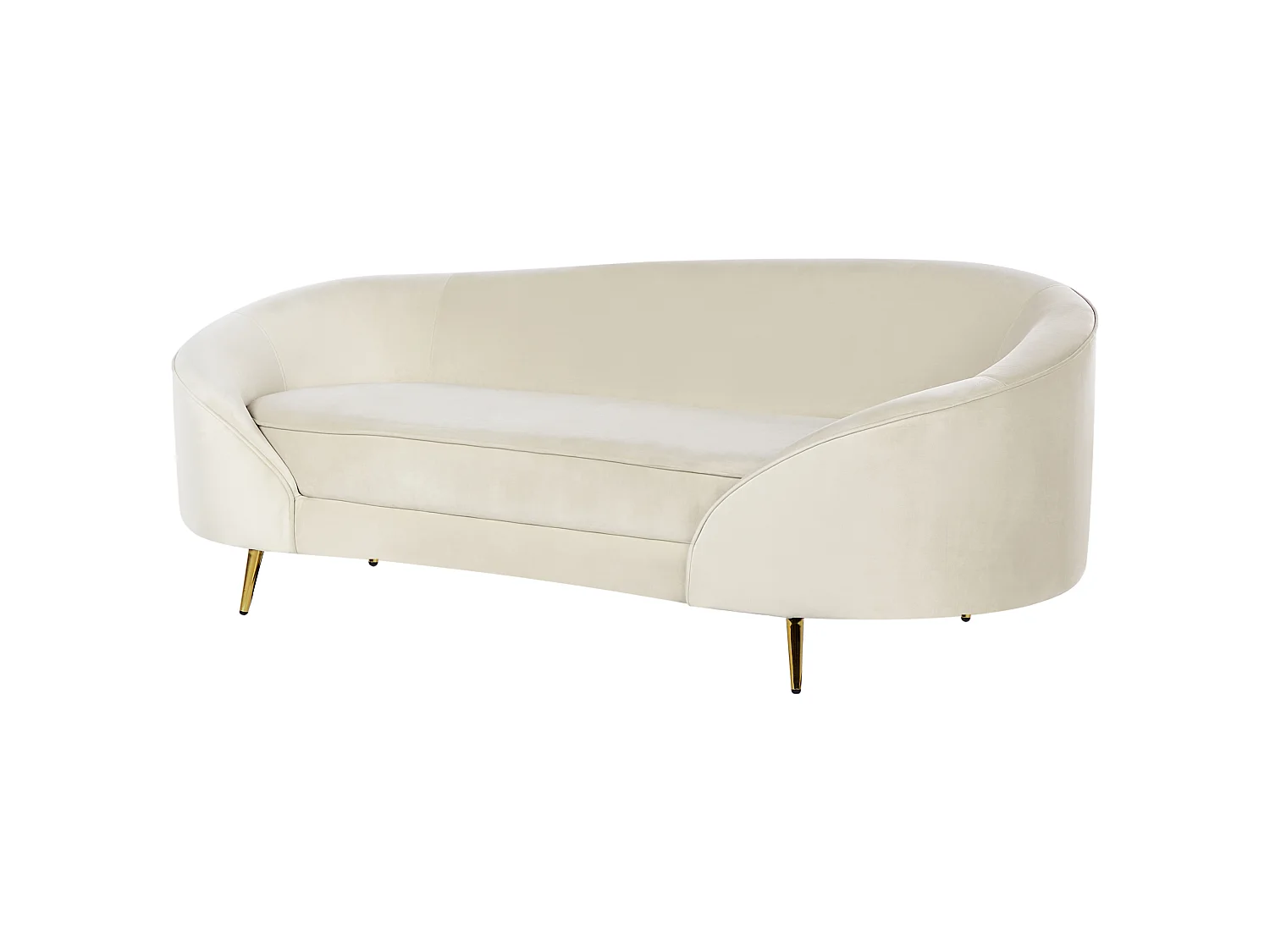Sofa 2 Seater SAVAR Velvet Light Beige