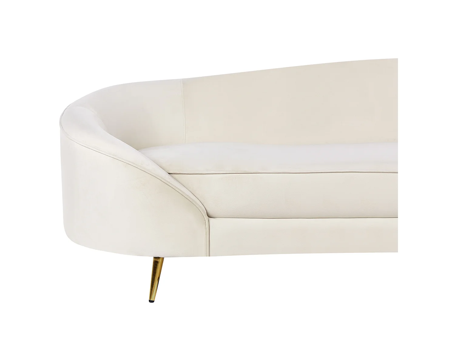 Sofa 2 Seater SAVAR Velvet Light Beige