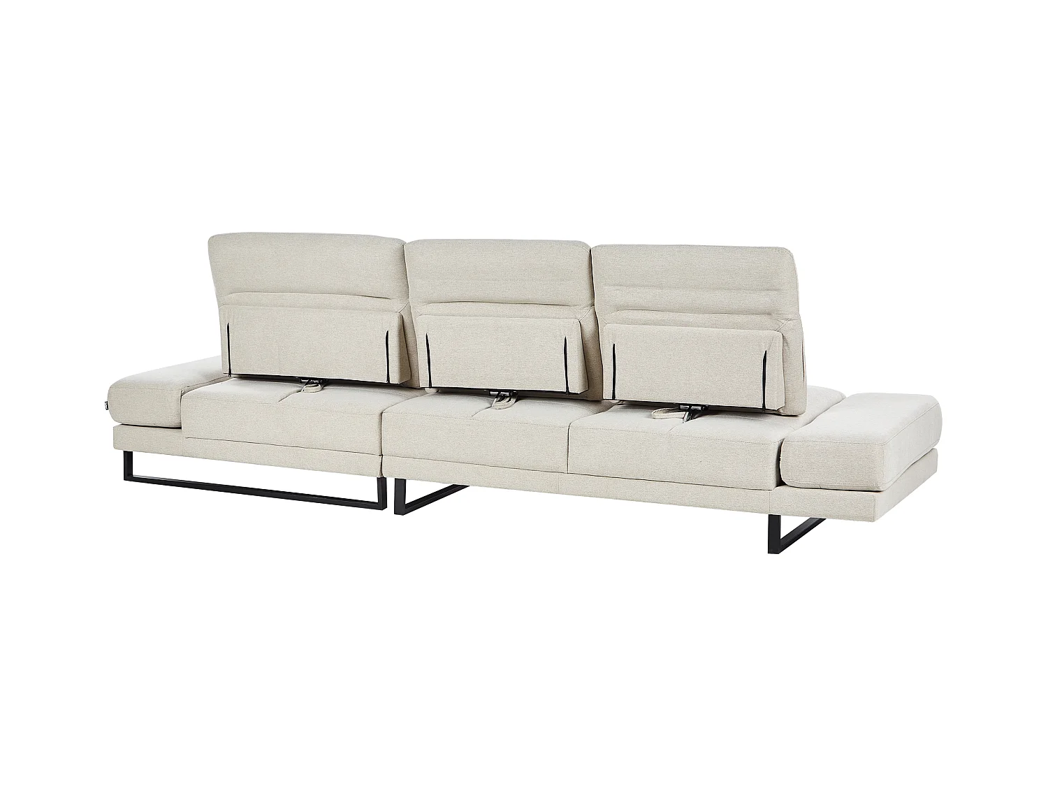 Ecksofa IKAST Stoff Hellbeige 4-Sitzer linksseitig