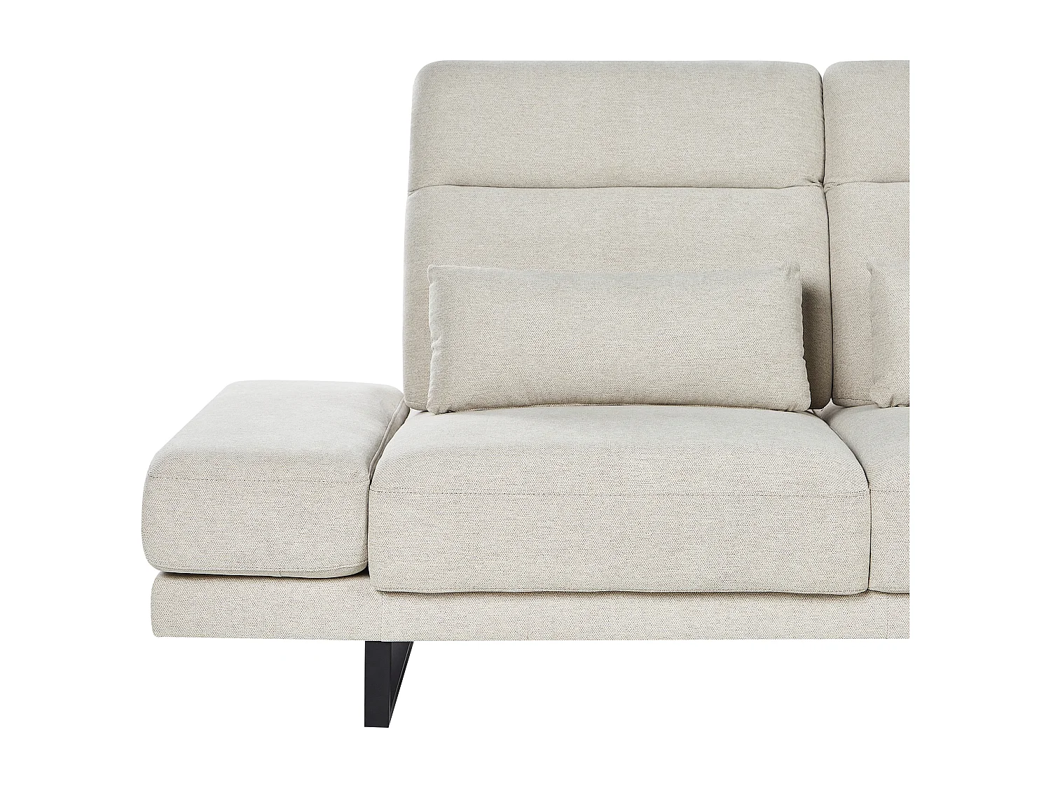 Divano angolare IKAST Tessuto Beige chiaro 4 posti Lato Sinistro