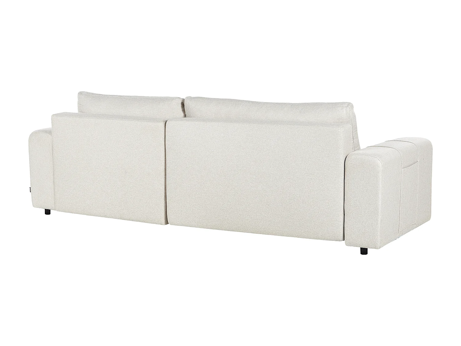 Canapé-lit d'angle 3 places INNVIK Tissu Beige clair Côté droite