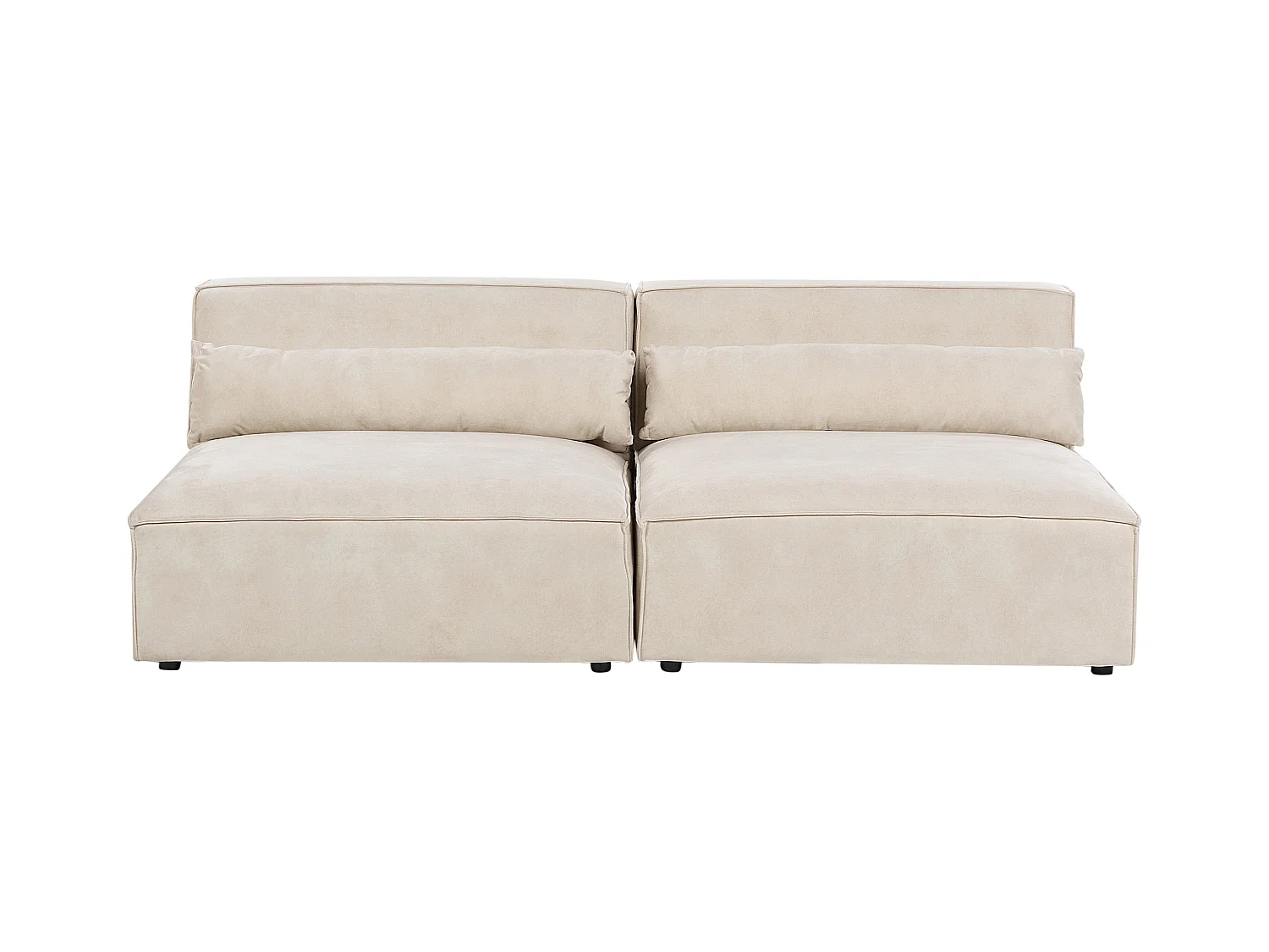 Divano modulare HELLNAR Velluto Beige chiaro 2 posti