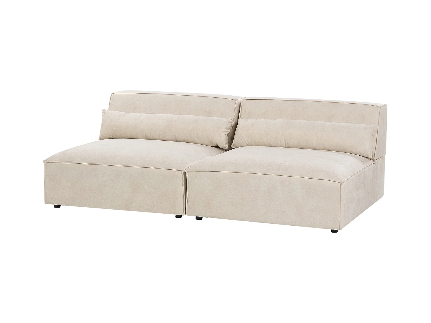Divano modulare HELLNAR Velluto Beige chiaro 2 posti