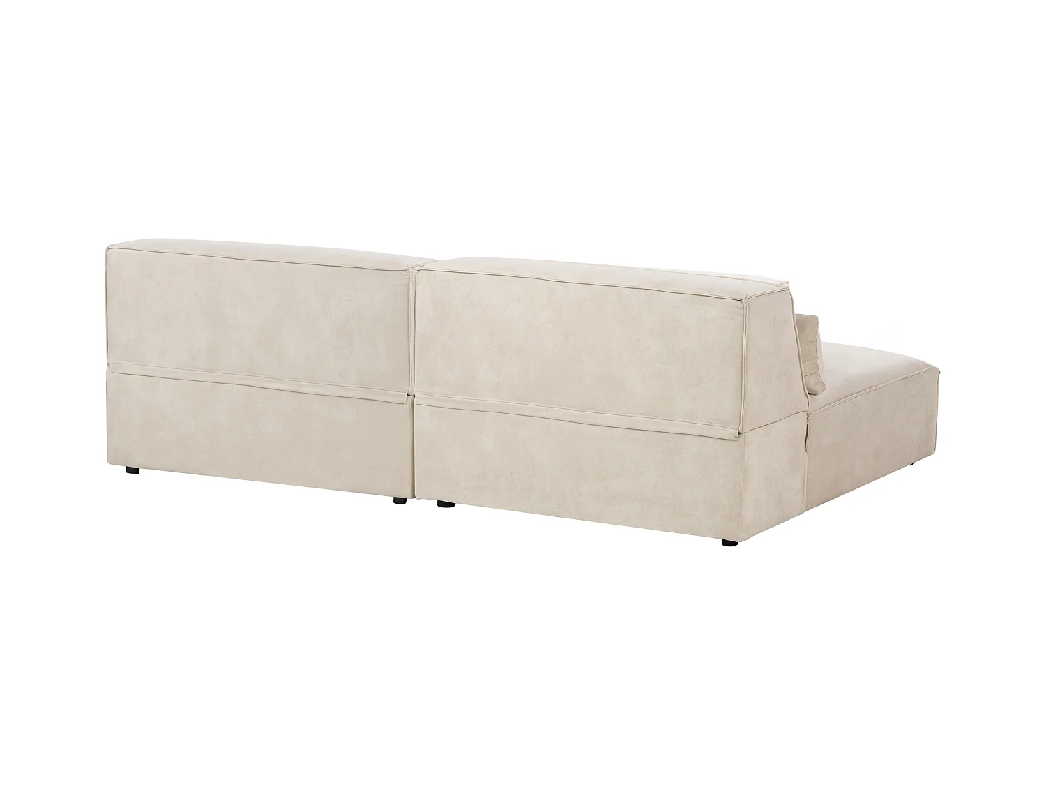 Divano modulare HELLNAR Velluto Beige chiaro 2 posti