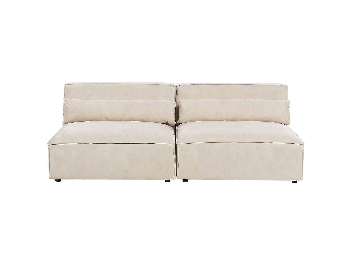 Canapé modulable HELLNAR Velours Beige clair 2 places