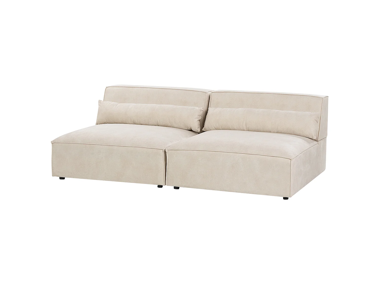 Canapé modulable HELLNAR Velours Beige clair 2 places