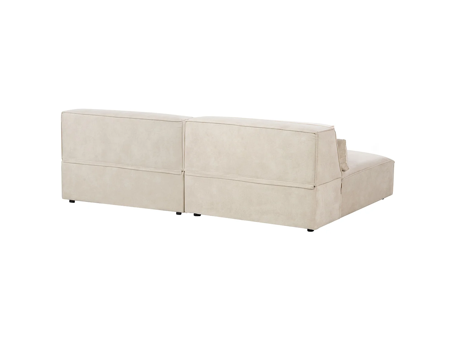 Canapé modulable HELLNAR Velours Beige clair 2 places