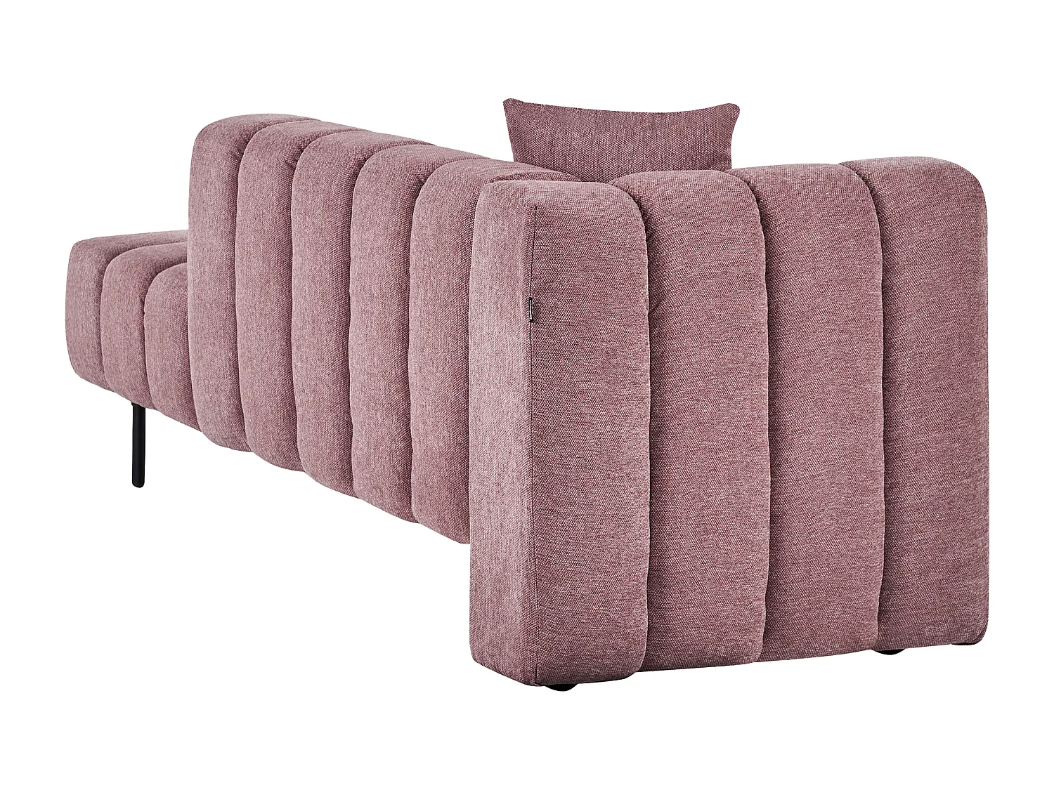 Linkszijdige chaise longue LANNILS Stof Roze