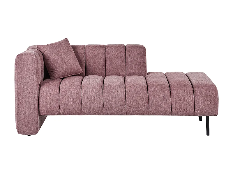 Linksseitige Chaiselounge LANNILS Stoff Rosa