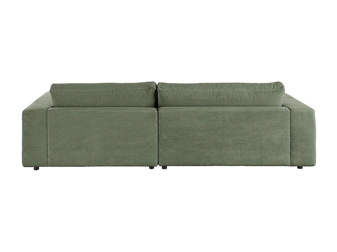 Divano angolare - verde Velluto a coste - MADELINE