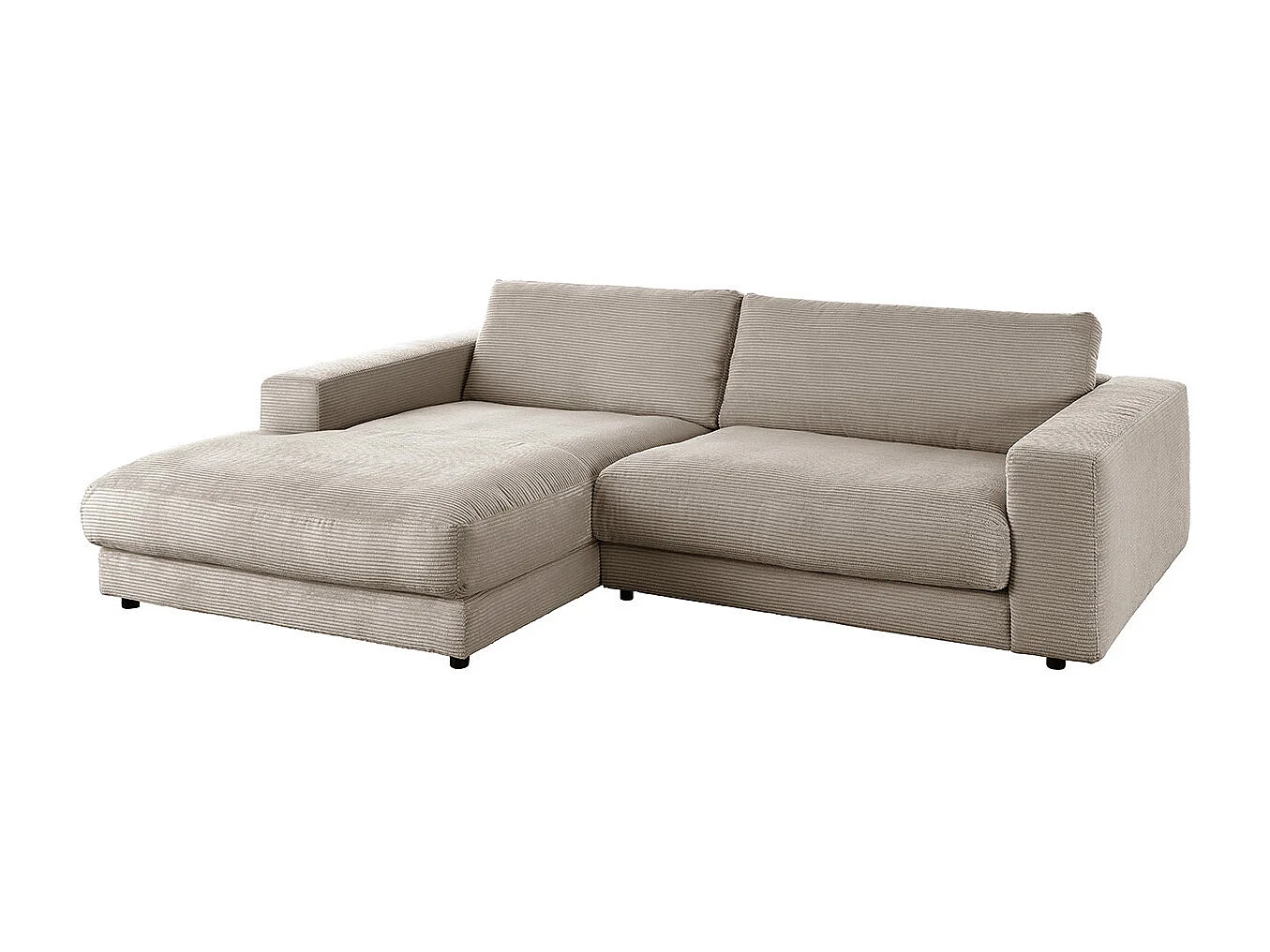 Ecksofa - Taupe Cord - MADELINE