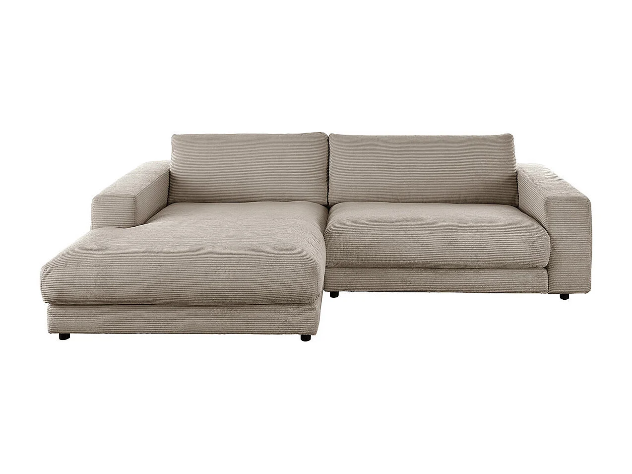 Ecksofa - Taupe Cord - MADELINE