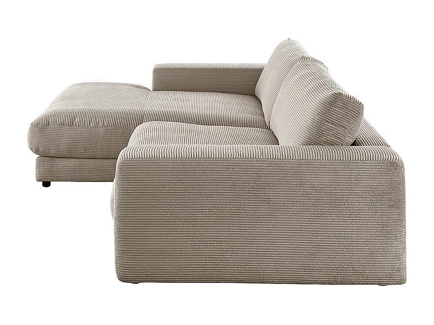 Ecksofa - Taupe Cord - MADELINE