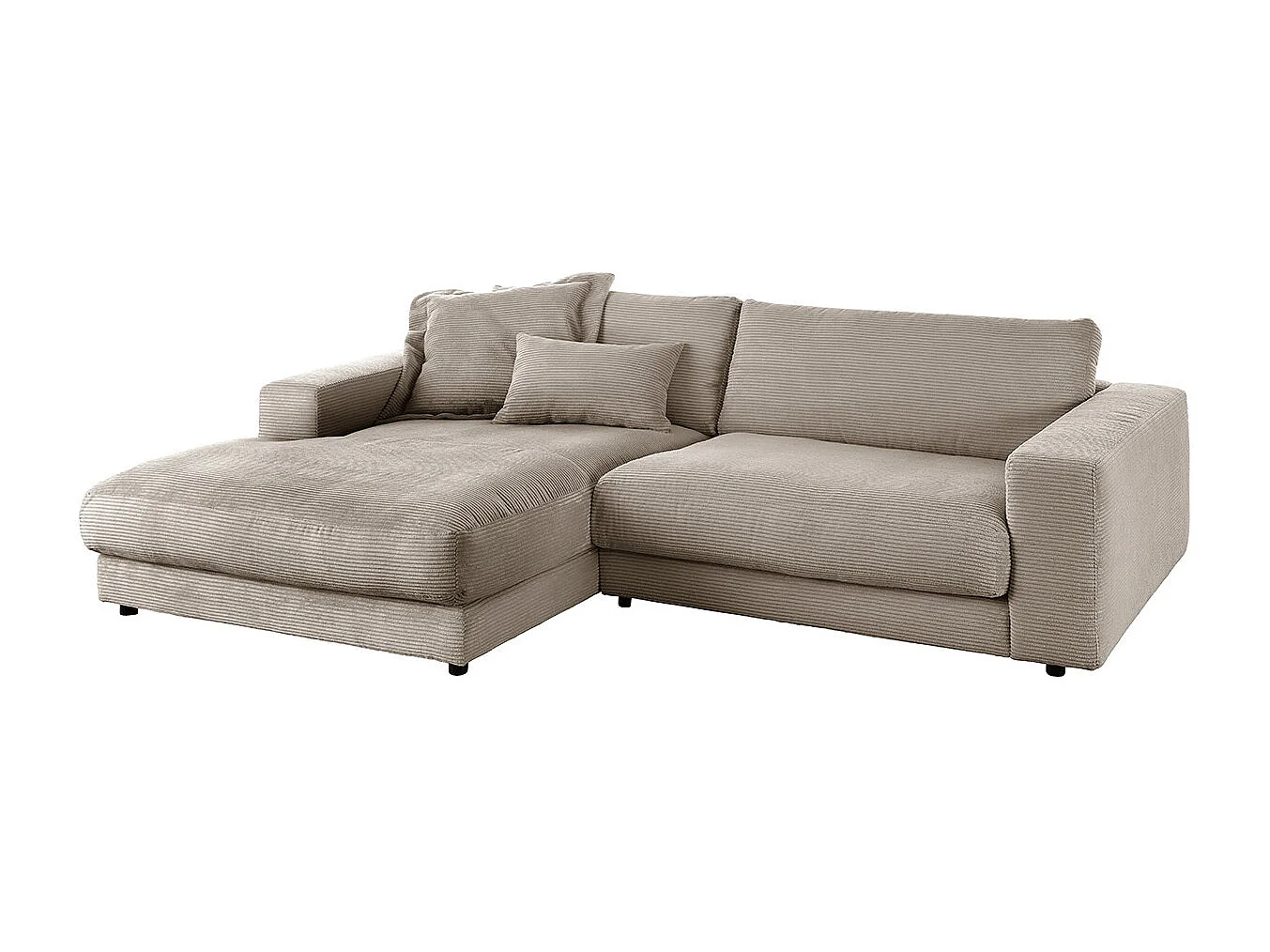 Ecksofa - Taupe Cord - MADELINE