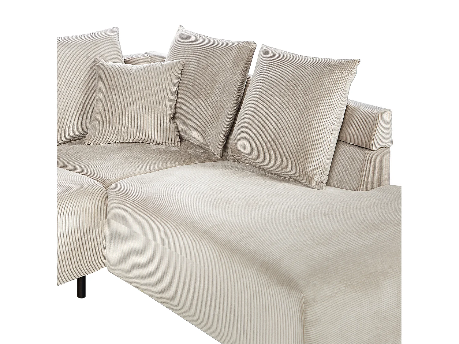 Hoekbank LUNNER Corduroy Beige 4-zitter Linkerzijde