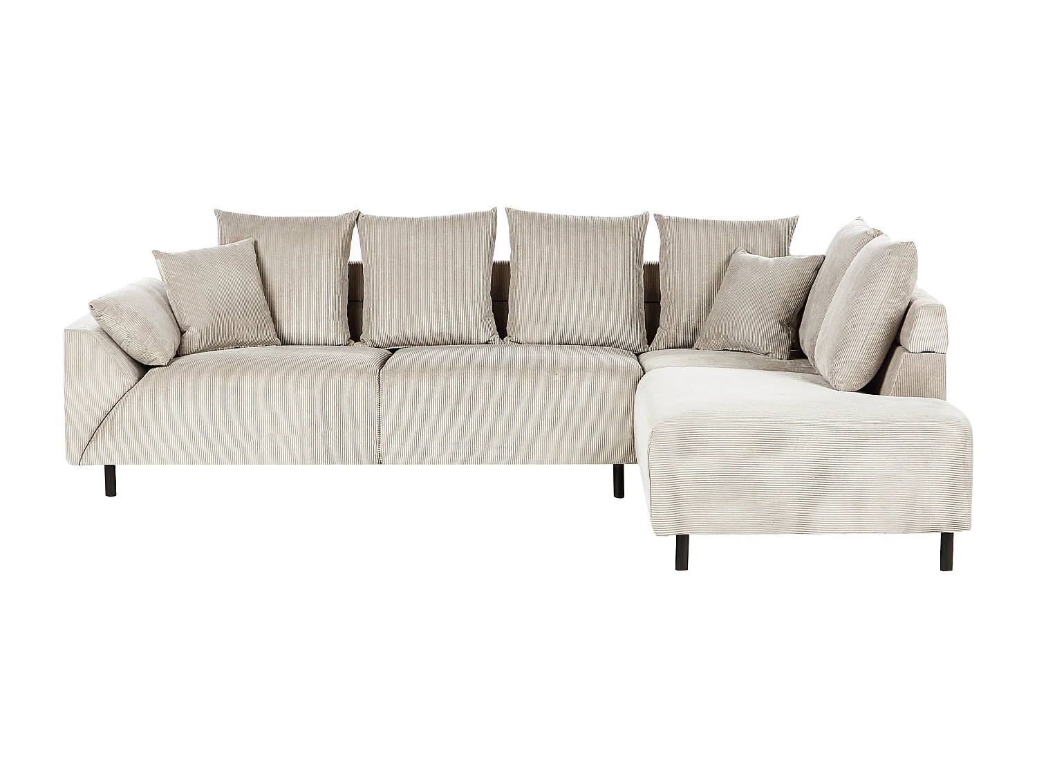 Hoekbank LUNNER Corduroy Beige 4-zitter Linkerzijde