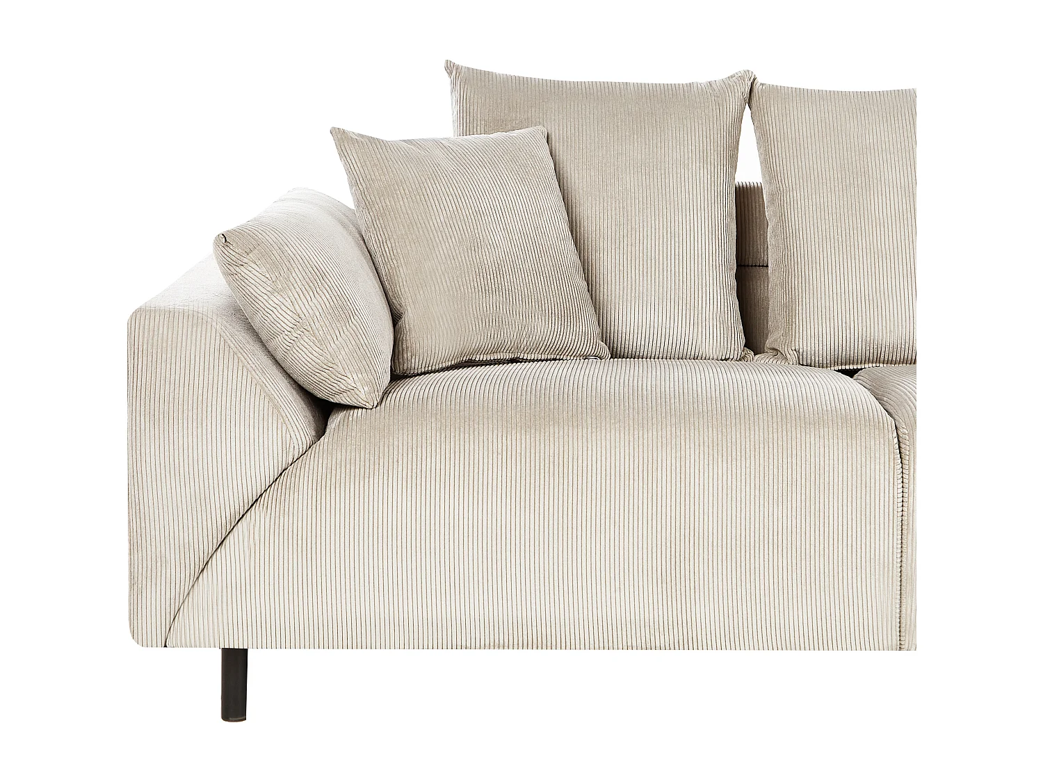 Hoekbank LUNNER Corduroy Beige 4-zitter Linkerzijde