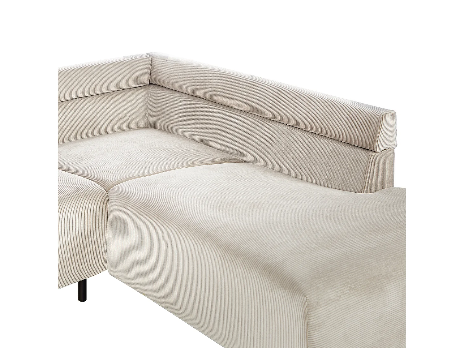 Hoekbank LUNNER Corduroy Beige 4-zitter Linkerzijde