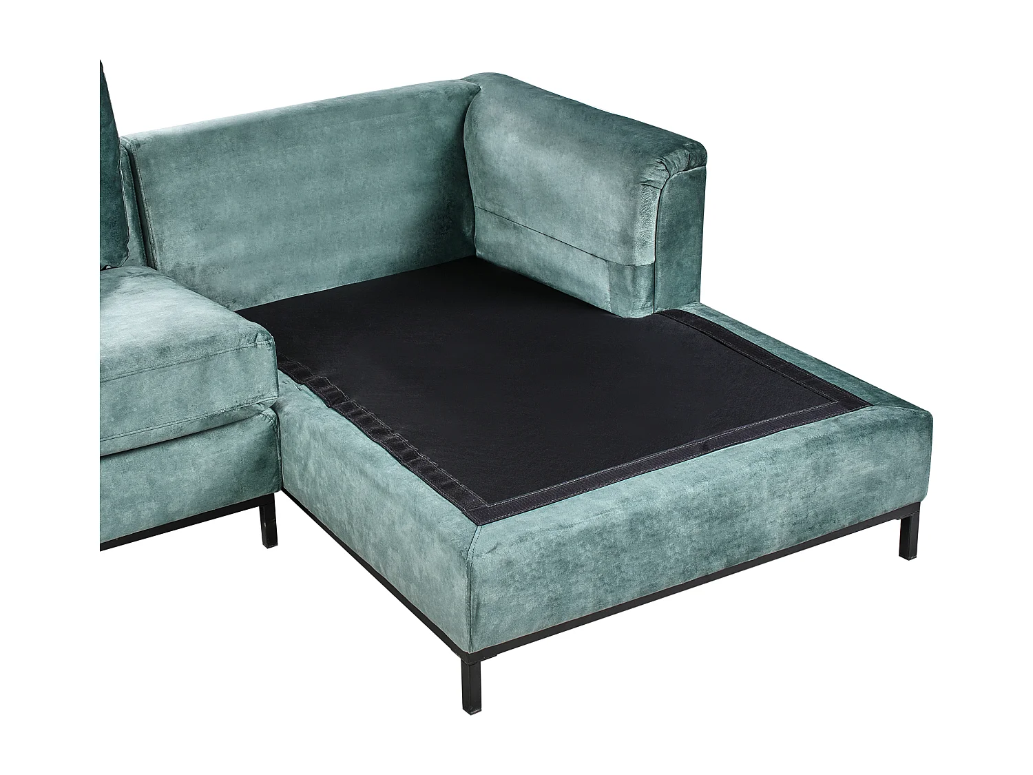 Divano angolare OSLO Velluto Foglia di tè 4 posti Lato Sinistro