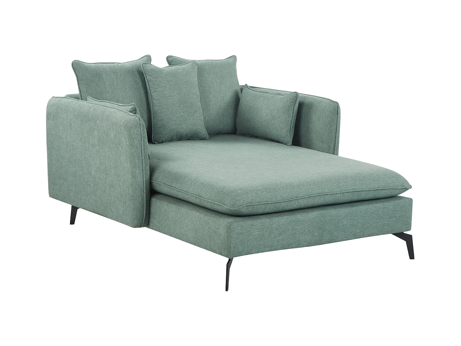 Chaise longue CHARMES Stof Groen