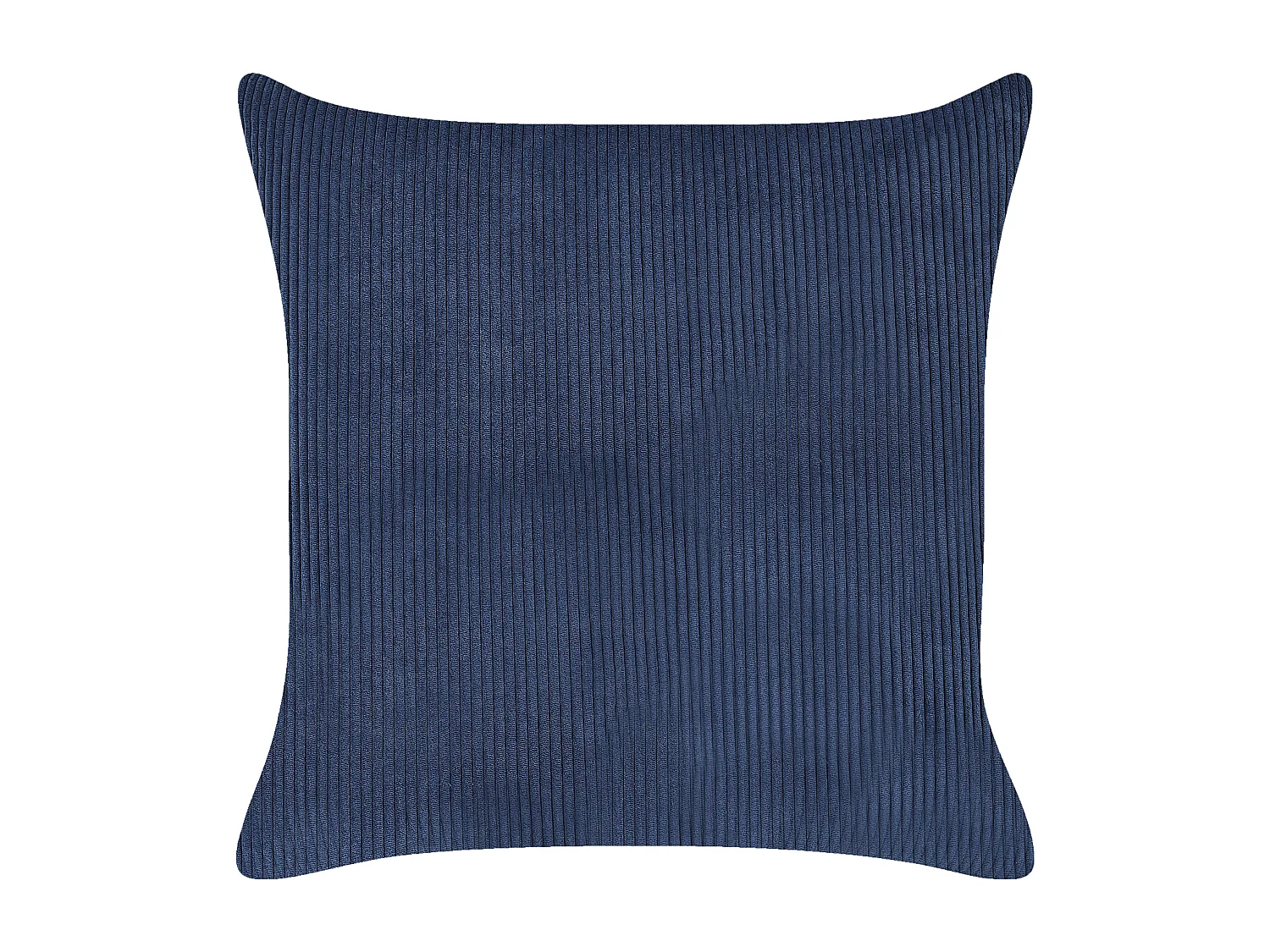 Canapé d'Angle à droite Moderne en Velours Côtelé Coussins en Tissu Pieds en Métal Bleu Lunner