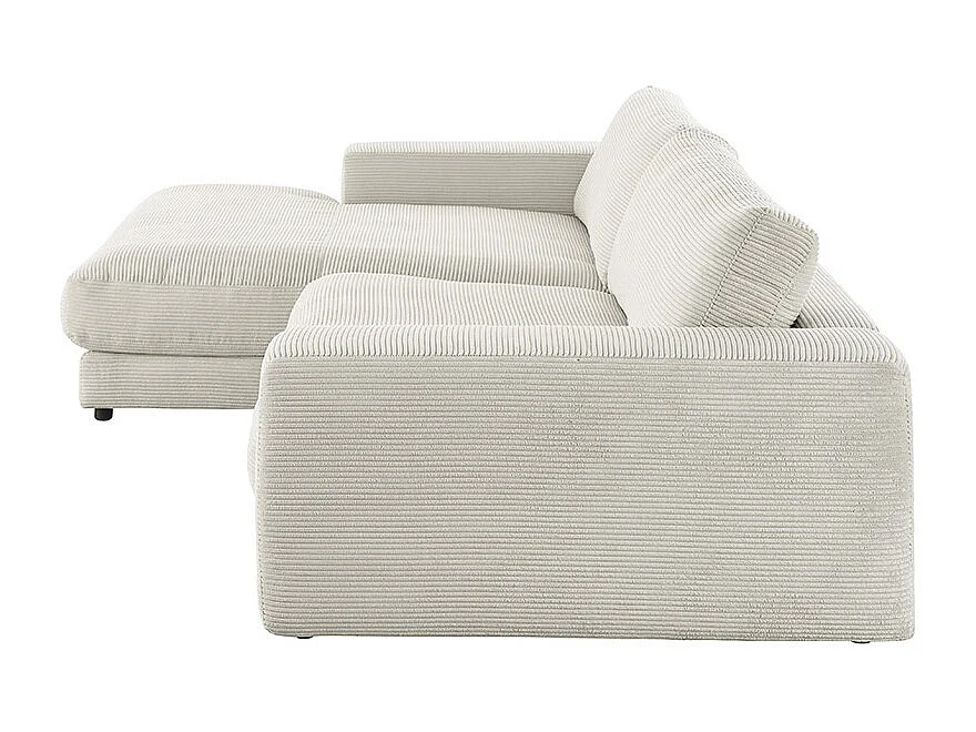 Canapé - gris clair Velours côtelé - MADELINE