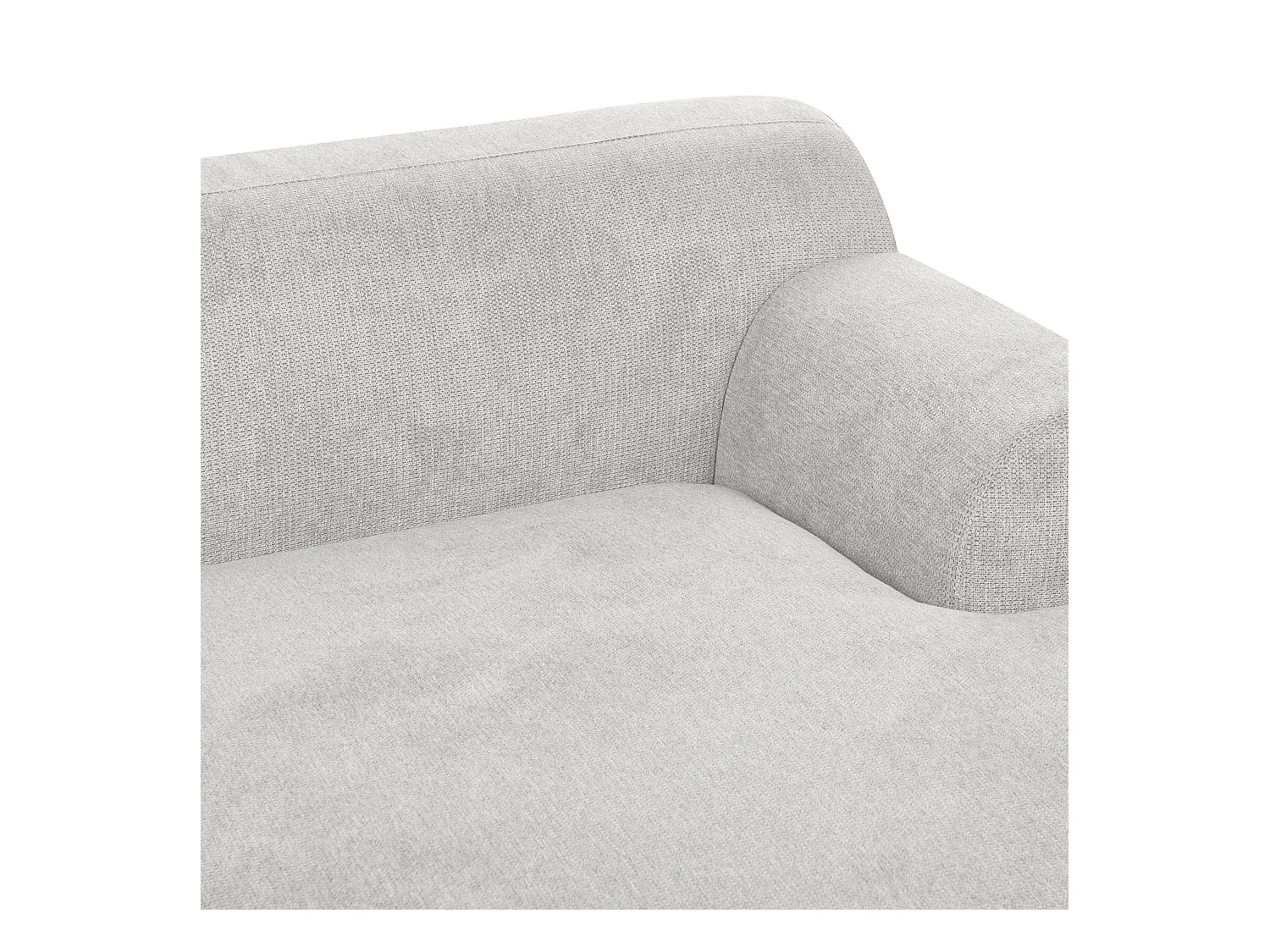 Canapé d'Angle à droite Minimaliste en Forme de L Tissu Hydrofuge Gris Clair Holt