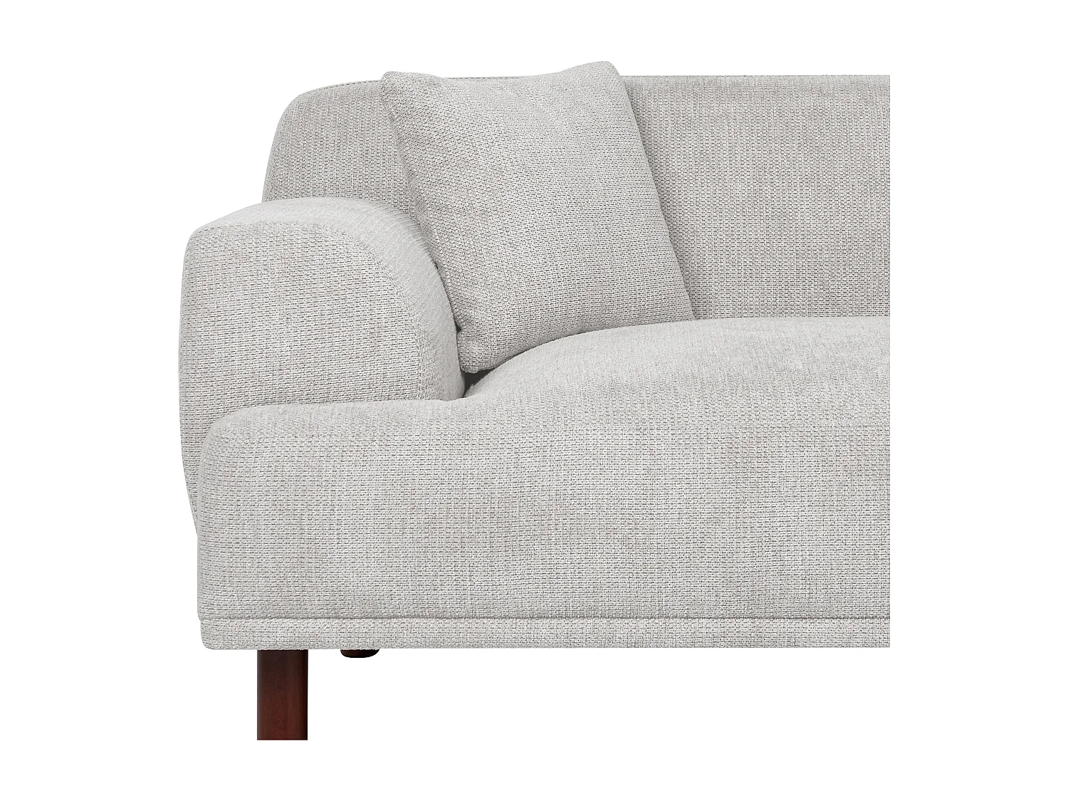 Canapé d'Angle à droite Minimaliste en Forme de L Tissu Hydrofuge Gris Clair Holt