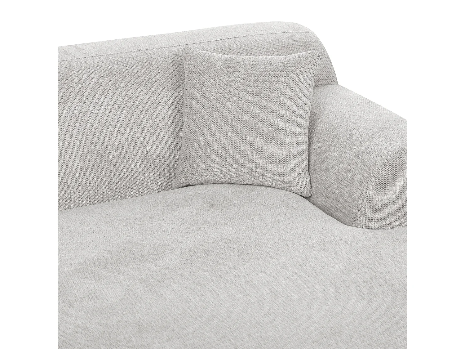 Canapé d'Angle à droite Minimaliste en Forme de L Tissu Hydrofuge Gris Clair Holt