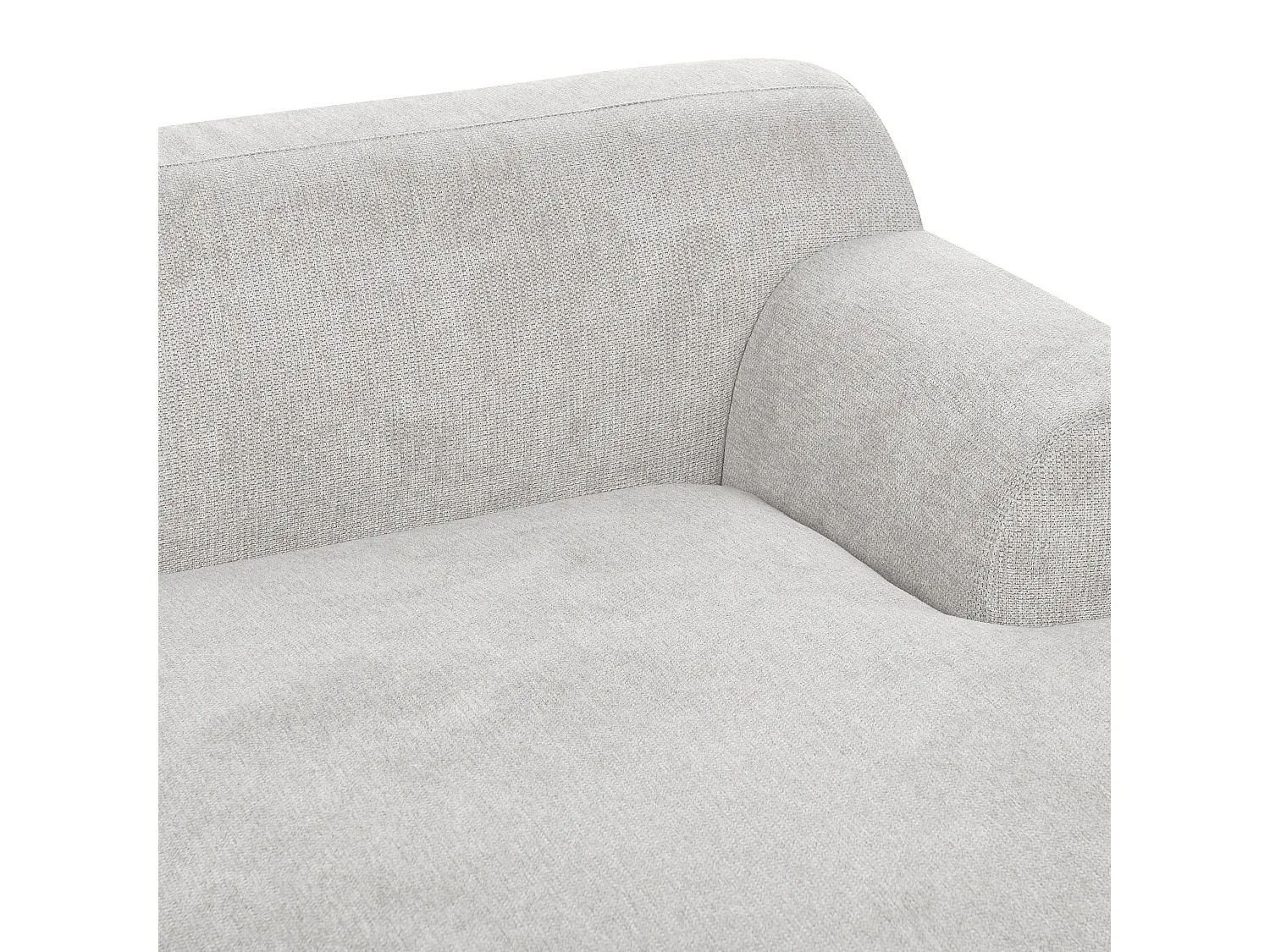 Canapé d'Angle à droite Minimaliste en Forme de L Tissu Hydrofuge Gris Clair Holt