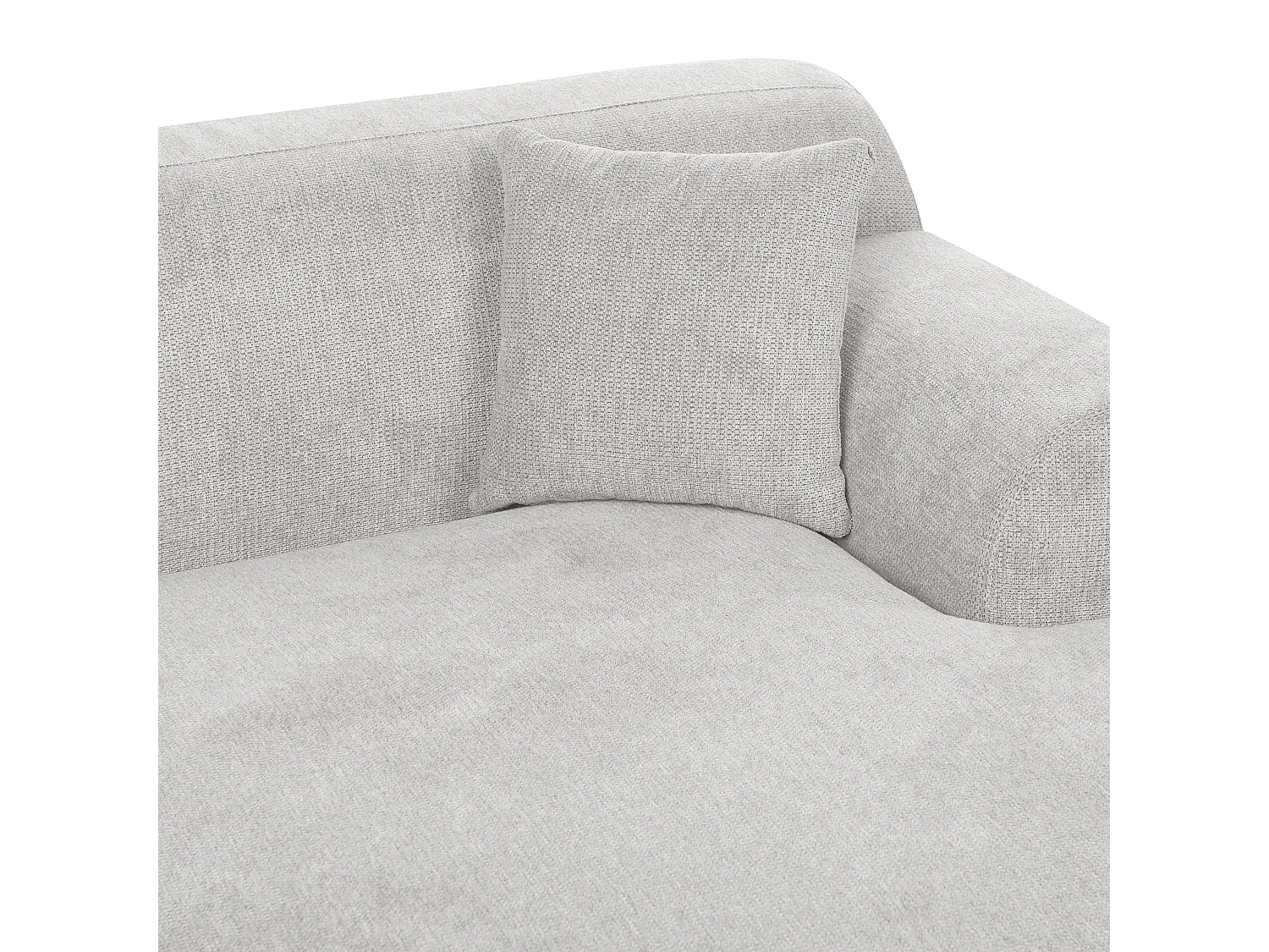 Ecksofa HOLT Stoff Hellgrau 3-Sitzer linksseitig