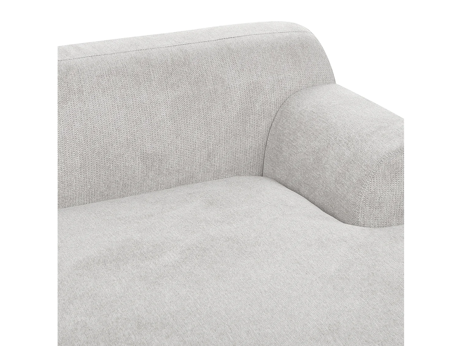 Ecksofa HOLT Stoff Hellgrau 3-Sitzer linksseitig