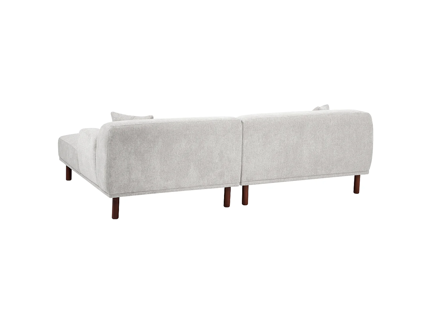 Corner Sofa 3 Seater HOLT Fabric Light Grey Left Hand
