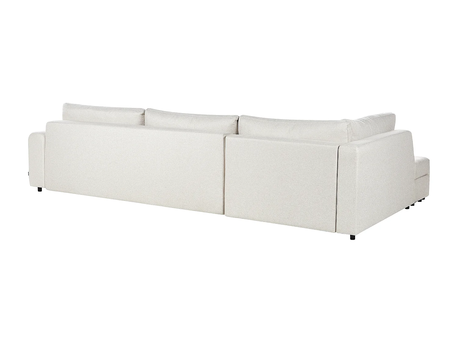 Divano letto angolare INNVIK Tessuto Beige chiaro con contenitore 4 posti Lato Sinistro