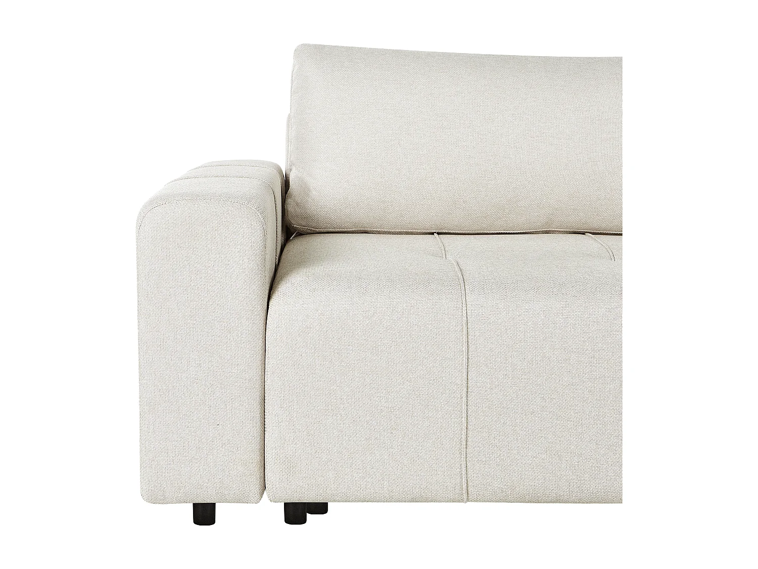 Divano letto angolare INNVIK Tessuto Beige chiaro con contenitore 4 posti Lato Sinistro